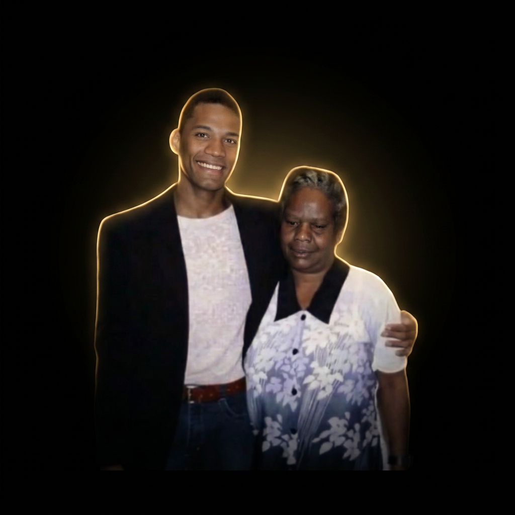Glaysson Carvalho with his late mother, Ana Marília